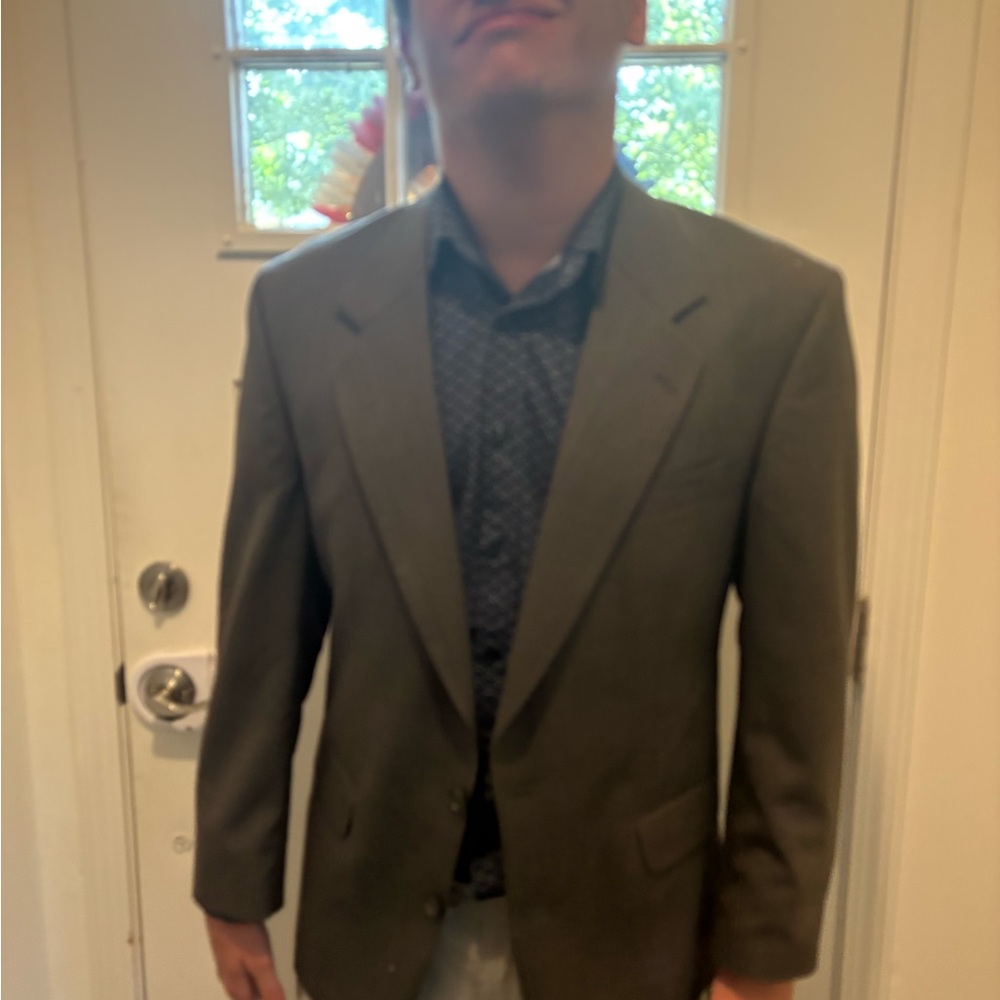 Classic Brown/Gray Men's plaid Blazer